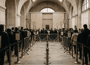 The Louvre has nine million visitors a year. That is the problem.